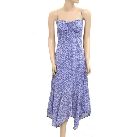 Urban Outfitter UO Scarlett Ruffle Midi Dress Smocked Cami Floral XL New 280033 - Picture 3 of 7